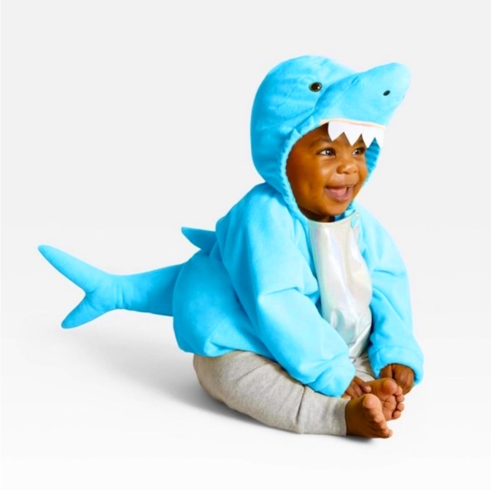 Blue Shark Baby Costume,Size 0-6 months